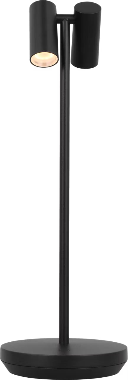Doppia Rechargeable Table Lamp Black