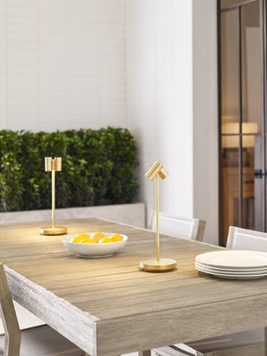 Doppia Rechargeable Table Lamp Brass