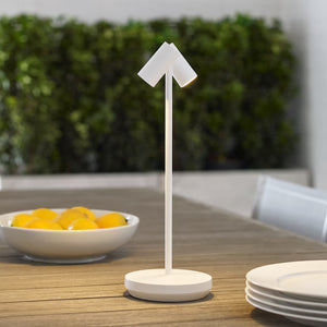 Doppia Rechargeable Table Lamp White