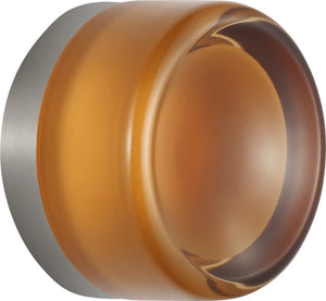 Tatum Wall Sconce Nickel/Amber Glass