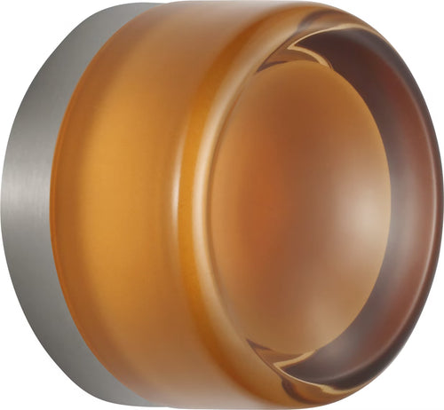 Tatum Wall Sconce Nickel/Amber Glass