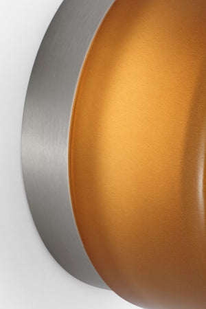 Tatum Wall Sconce Nickel/Amber Glass
