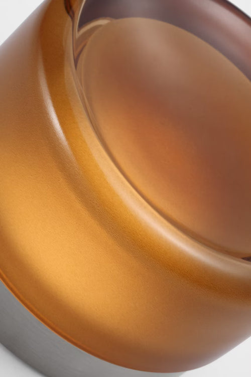 Tatum Wall Sconce Nickel/Amber Glass