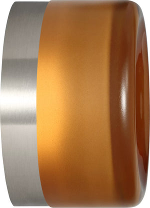 Tatum Wall Sconce Nickel/Amber Glass