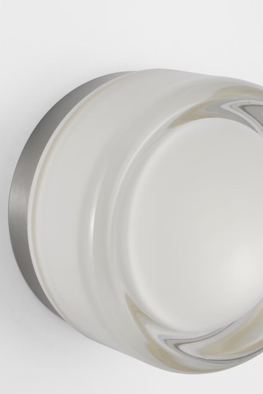 Tatum Wall Sconce Nickel/Milk Glass