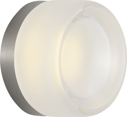 Tatum Wall Sconce Nickel/Clear Glass