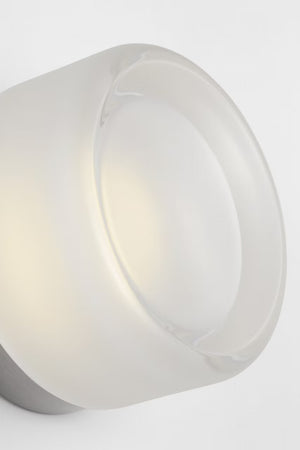 Tatum Wall Sconce Nickel/Clear Glass