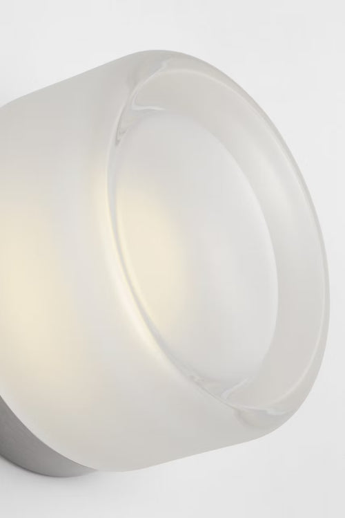 Tatum Wall Sconce Nickel/Clear Glass