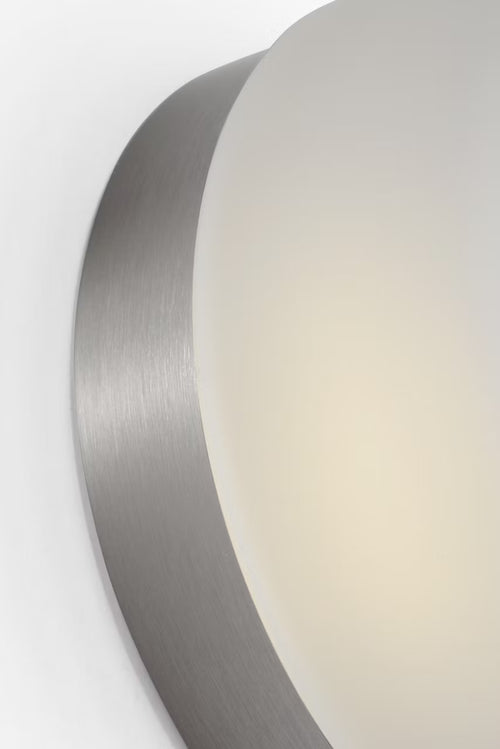 Tatum Wall Sconce Nickel/Clear Glass