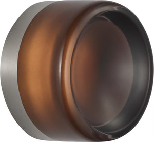 Tatum Wall Sconce Nickel/Smoke Glass