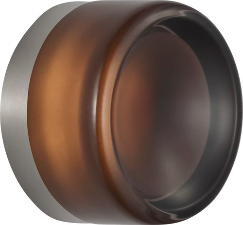 Tatum Wall Sconce Nickel/Smoke Glass