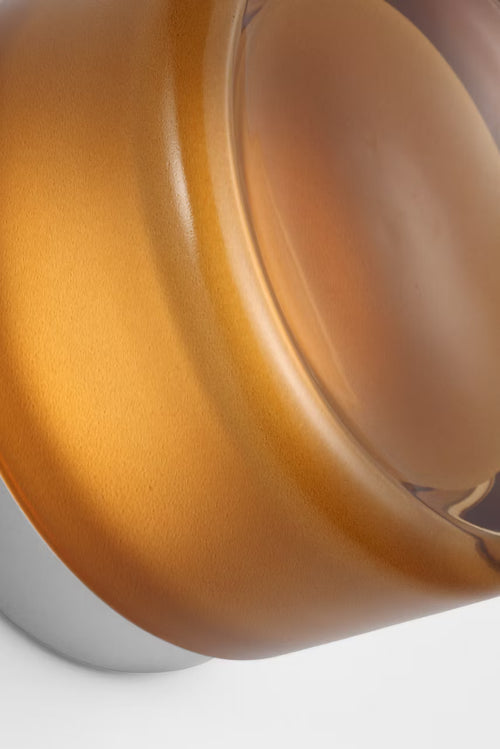 Tatum Wall Sconce Chrome/Amber Glass