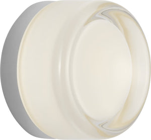 Tatum Wall Sconce Chrome/White Glass