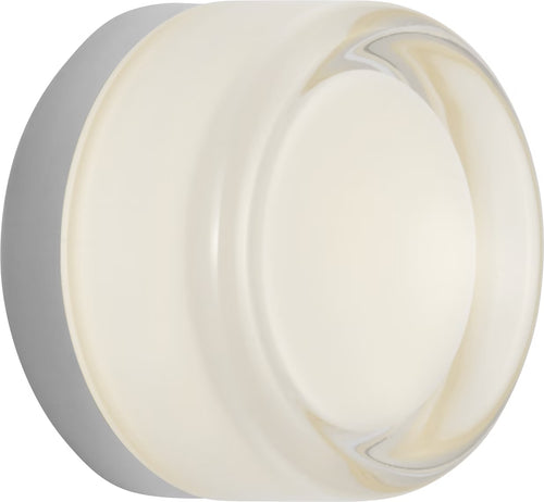 Tatum Wall Sconce Chrome/White Glass