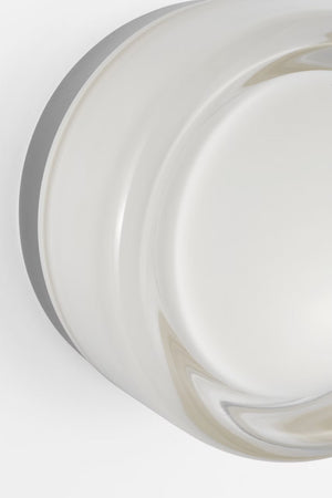 Tatum Wall Sconce Chrome/White Glass