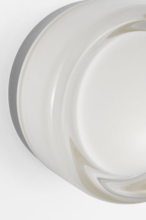 Tatum Wall Sconce Chrome/White Glass