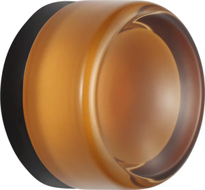Tatum Wall Sconce Black/Amber Glass