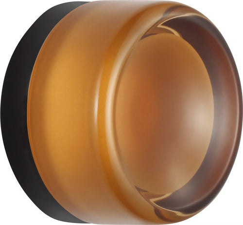 Tatum Wall Sconce Black/Amber Glass