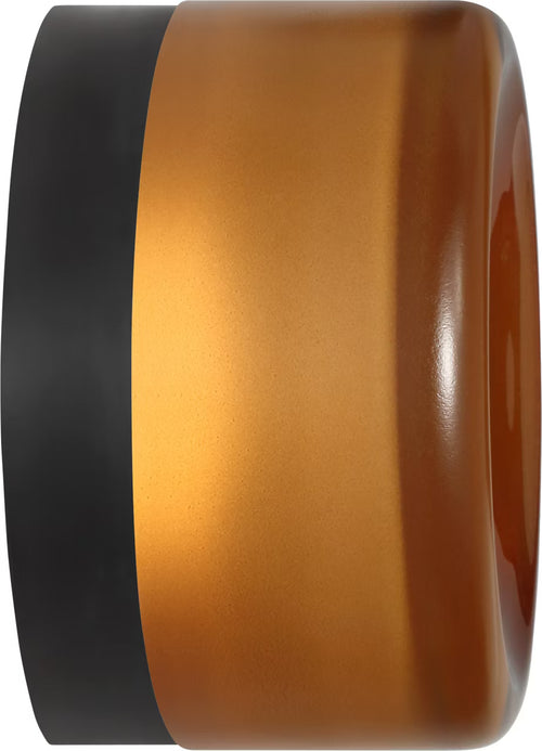 Tatum Wall Sconce Black/Amber Glass