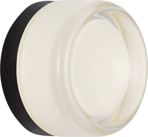 Tatum Wall Sconce Black/Milk Glass