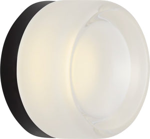 Tatum Wall Sconce Black/Clear Glass