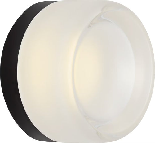 Tatum Wall Sconce Black/Clear Glass