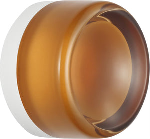 Tatum Wall Sconce White/Amber Glass