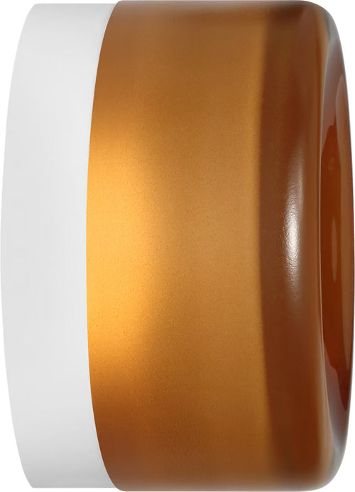 Tatum Wall Sconce White/Amber Glass