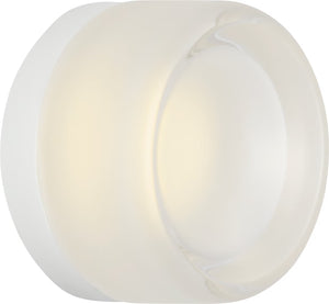 Tatum Wall Sconce White/Clear Glass