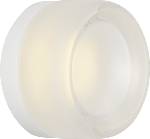Tatum Wall Sconce White/Clear Glass