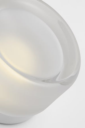 Tatum Wall Sconce White/Clear Glass