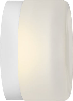 Tatum Wall Sconce White/Clear Glass