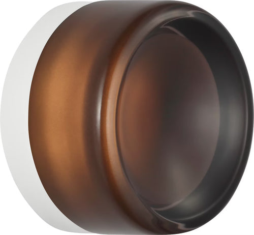 Tatum Wall Sconce White/Smoke Glass