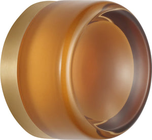 Tatum Wall Sconce Brass/Amber Glass