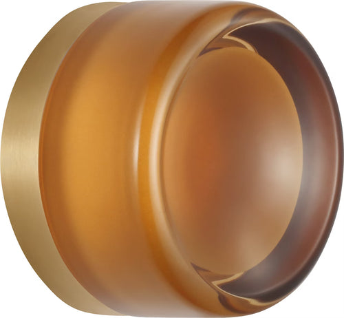 Tatum Wall Sconce Brass/Amber Glass