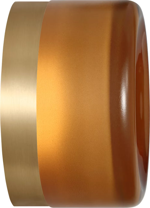 Tatum Wall Sconce Brass/Amber Glass