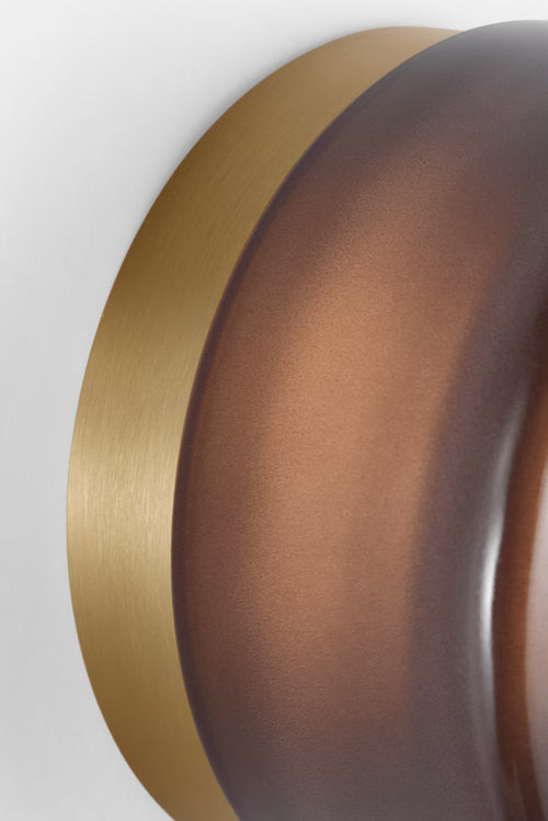 Tatum Wall Sconce Brass/Smoke Glass