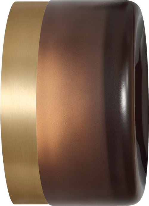 Tatum Wall Sconce Brass/Smoke Glass