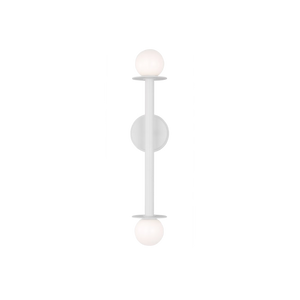 Nodes Double Sconce White