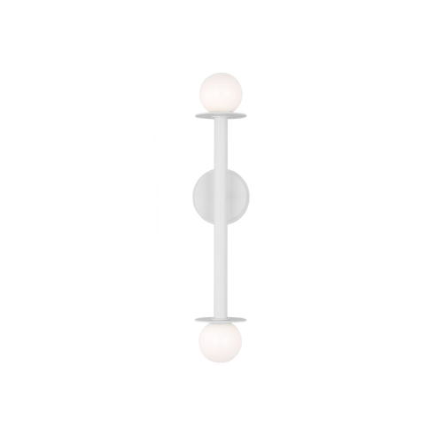 Nodes Double Sconce White