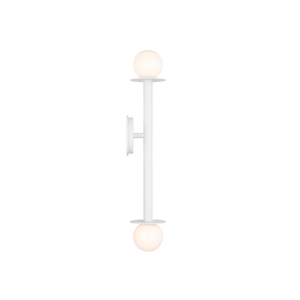 Nodes Double Sconce White