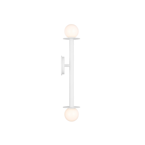 Nodes Double Sconce White