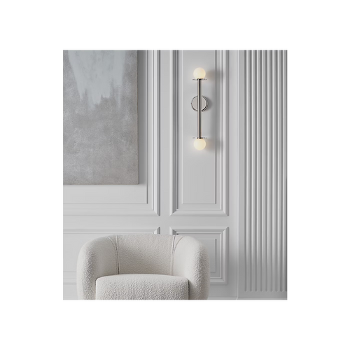 Nodes Double Sconce Nickel