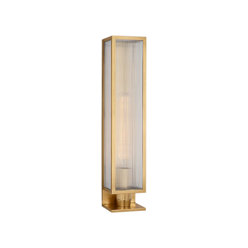 York Single Box Outdoor Sconce Brass