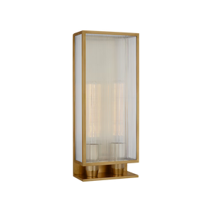 York Double Box Outdoor Sconce Brass