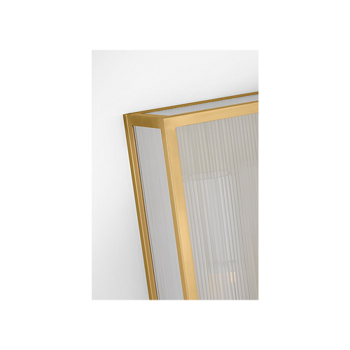 York Double Box Outdoor Sconce Brass