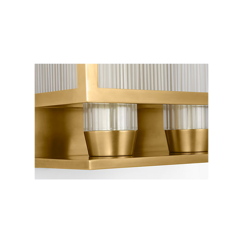 York Double Box Outdoor Sconce Brass