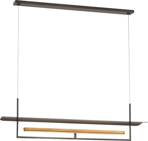 Tristan Reflector Linear Chandelier Bronze/Brass