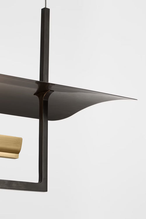 Tristan Reflector Linear Chandelier Bronze/Brass