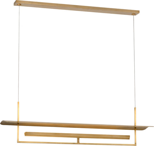Tristan Reflector Linear Chandelier Brass